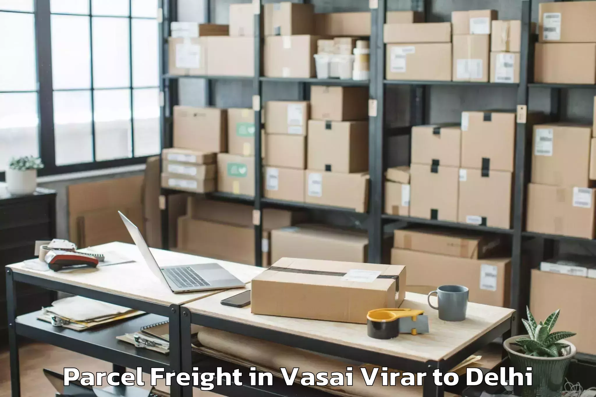 Book Vasai Virar to V3s East Centre Mall Parcel Freight Online